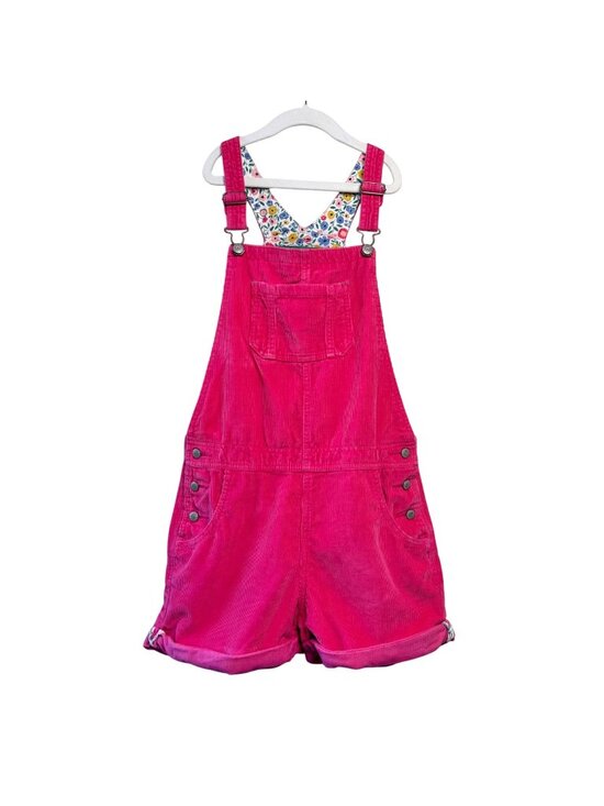 Mini Boden Other - MINI BODEN Pink Corduroy Shortalls Girls 11-12 Cotton Overalls Bib Shorts Spring